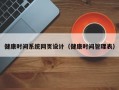 健康时间系统网页设计（健康时间管理表）