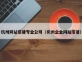 杭州网站搭建专业公司（杭州企业网站搭建）
