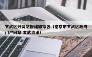 玄武区好网站搭建哪家强（南京市玄武区政府门户网站 玄武资讯）