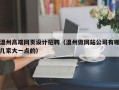 温州高端网页设计招聘（温州做网站公司有哪几家大一点的）