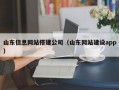 山东信息网站搭建公司（山东网站建设app）